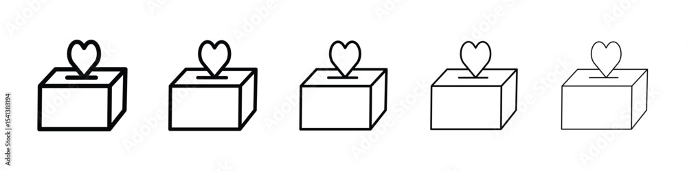 Fototapeta premium Donation box icon for mobile concept and web design.