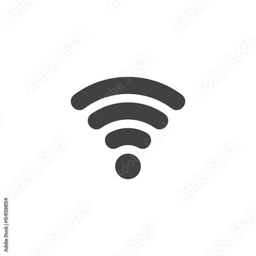 WiFi signal solid glyph icon