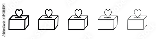 Donation box icon for mobile concept and web design.