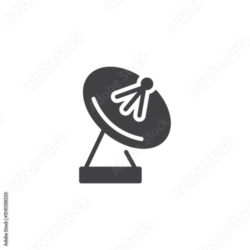 Satellite dish solid glyph icon