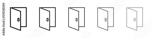 Door open icon for mobile concept and web design.