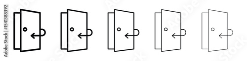 Door closed icon for mobile concept and web design.