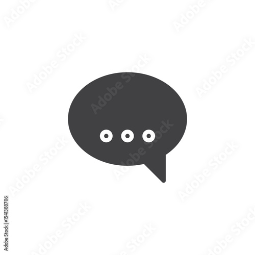 Chat bubble solid glyph icon