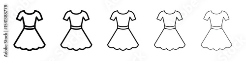 Dress icon for mobile concept and web design.