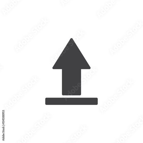 Upload arrow solid glyph icon