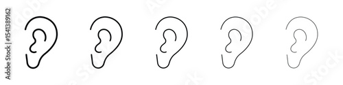 Ear icon for mobile concept and web design.