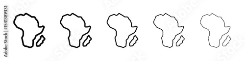 Earth africa icon for mobile concept and web design.