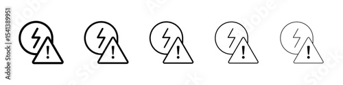 Electric Problem icon for mobile concept and web design.