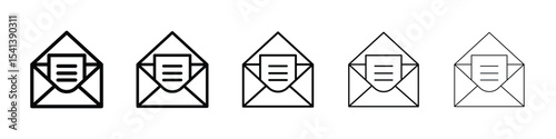 Envelope open icon for mobile concept and web design.