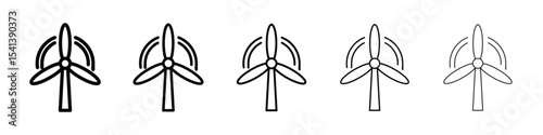 Eolic energy icon for mobile concept and web design.