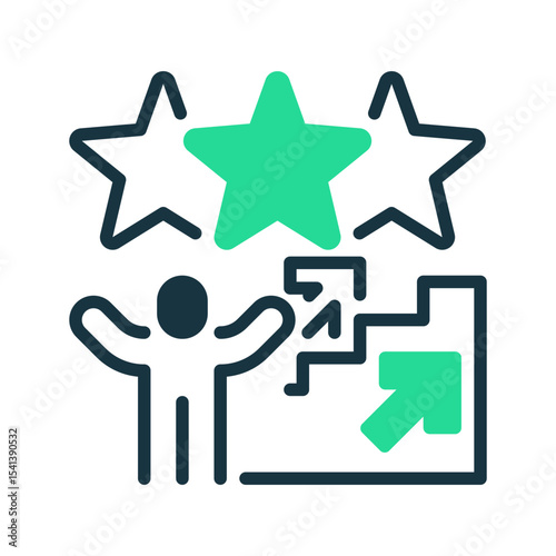 Job Promotion line icon. Universal creative premium symbol. Vector sign icon logo template. Vector illustration