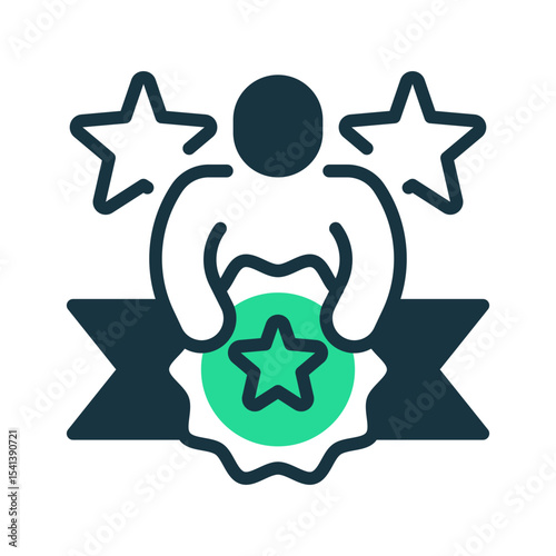 Employee Recognition line icon. Universal creative premium symbol. Vector sign icon logo template. Vector illustration