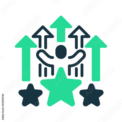 Job Promotion line icon. Universal creative premium symbol. Vector sign icon logo template. Vector illustration