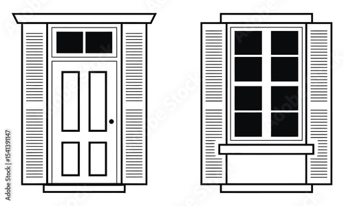 black and white doors