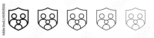 Family insurance icon for mobile concept and web design.