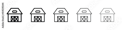 Farm icon for mobile concept and web design.