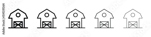 Farm icon for mobile concept and web design.