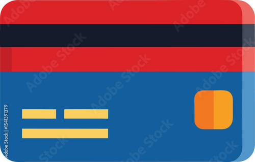 Credit Card on white background