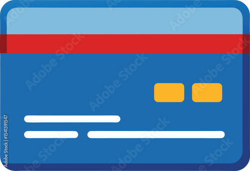Credit Card on white background
