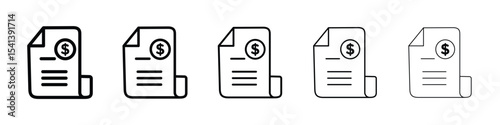 File invoice icon for mobile concept and web design.