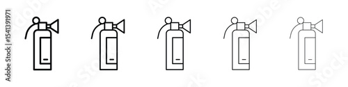 Fire extinguisher icon for mobile concept and web design.