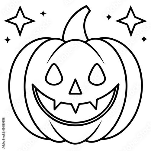 Halloween line art vector