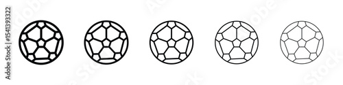 Football icon for mobile concept and web design.