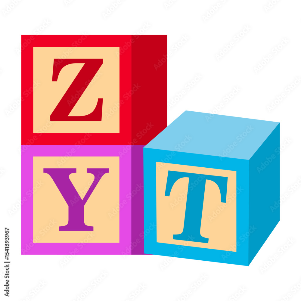 Fototapeta premium Toys Alphabet Blocks