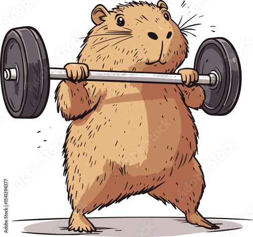 illustration of a weight lifting weights