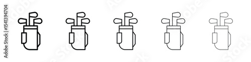 Golf bag icon for mobile concept and web design.