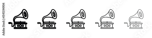 Gramophone icon for mobile concept and web design.