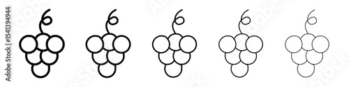 Grape icon for mobile concept and web design.