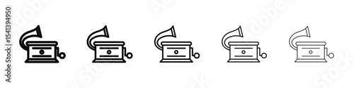 Gramophone icon for mobile concept and web design.