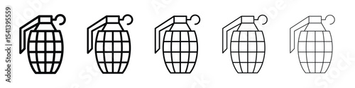Hand grenade icon for mobile concept and web design.