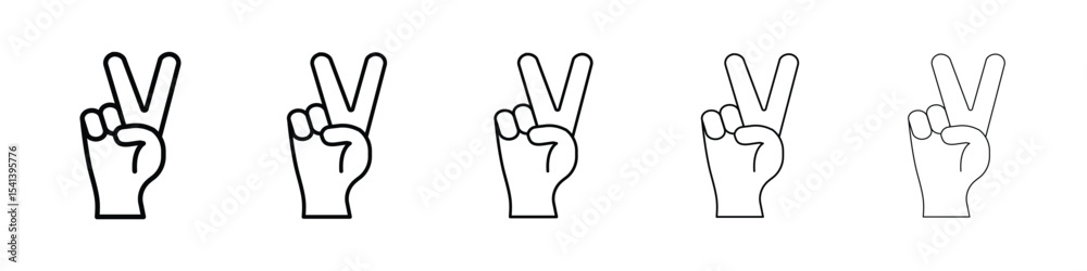 Obraz premium Hand peace icon for mobile concept and web design.