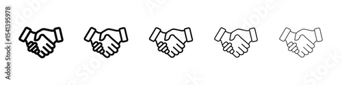 Handshake icon for mobile concept and web design.