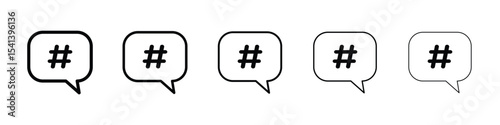 Hashtag icon for mobile concept and web design.