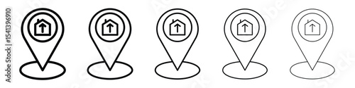 Home location icon for mobile concept and web design.