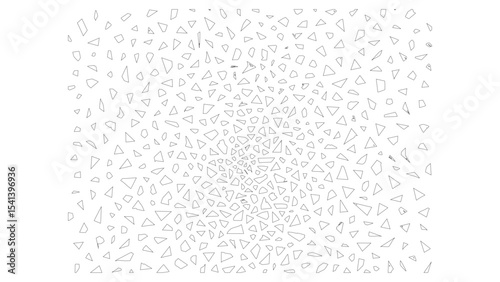 Minimalistic triangular fragments pattern with organic flow