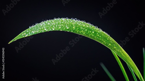 A close-up fine art photograph of a single, vibrant green blade of grass growing from rich, dark, aggregated soil, illuminated by soft, natural light, symbolizing the vitality and fertility brought