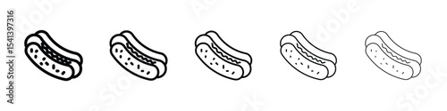 Hotdog icon for mobile concept and web design.