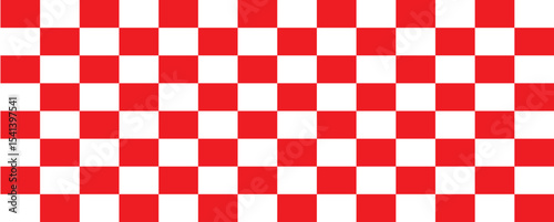 red and white checkered background