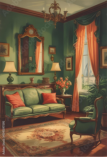 vintage living room