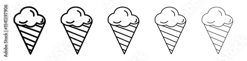 Ice cream icon for mobile concept and web design.