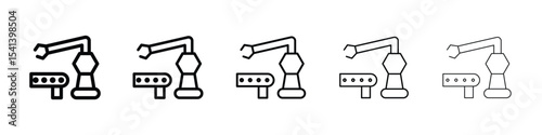 Industrial robot icon for mobile concept and web design.