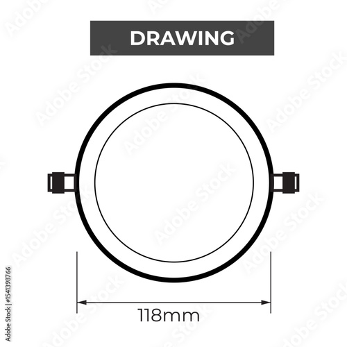 Drawing LED Slim Round Recessed Downlight