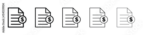 Invoice icon for mobile concept and web design.