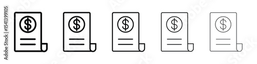 Invoice icon for mobile concept and web design.