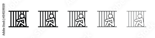 Jail icon for mobile concept and web design.