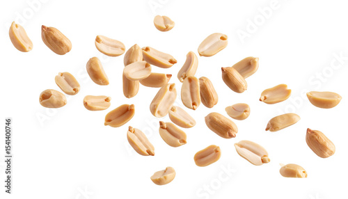 Flying peanut seeds cut out PNG background